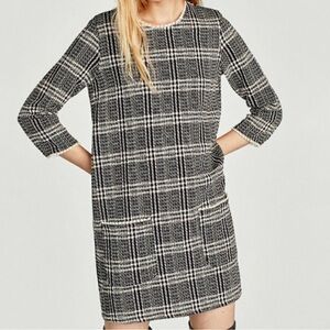 Zara Classic Tweed Dress with Pockets